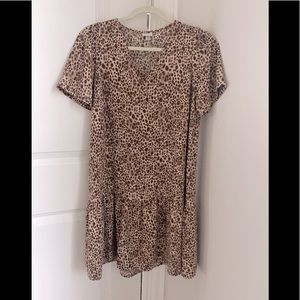 A New Day Ruffle Hem Cheetah Print Dress